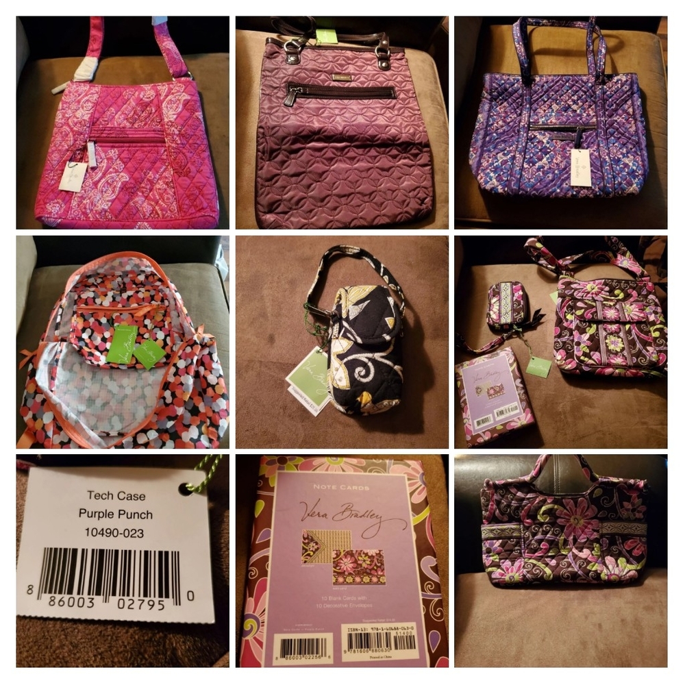 Lot of 9 NWT Vera Bradley Bags